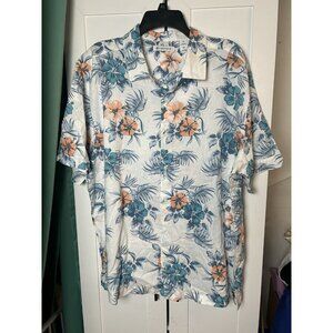 Cubavera Hawaiian Men’s‎ Floral Shirt Size XL Button Down Short Sleeve New